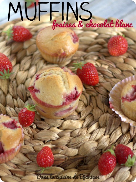 Muffins à la fraise et au chocolat blanc {vegan}