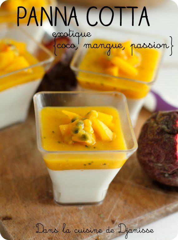 Recette Panna cotta passion au coulis mangue et vanille (facile, rapide)