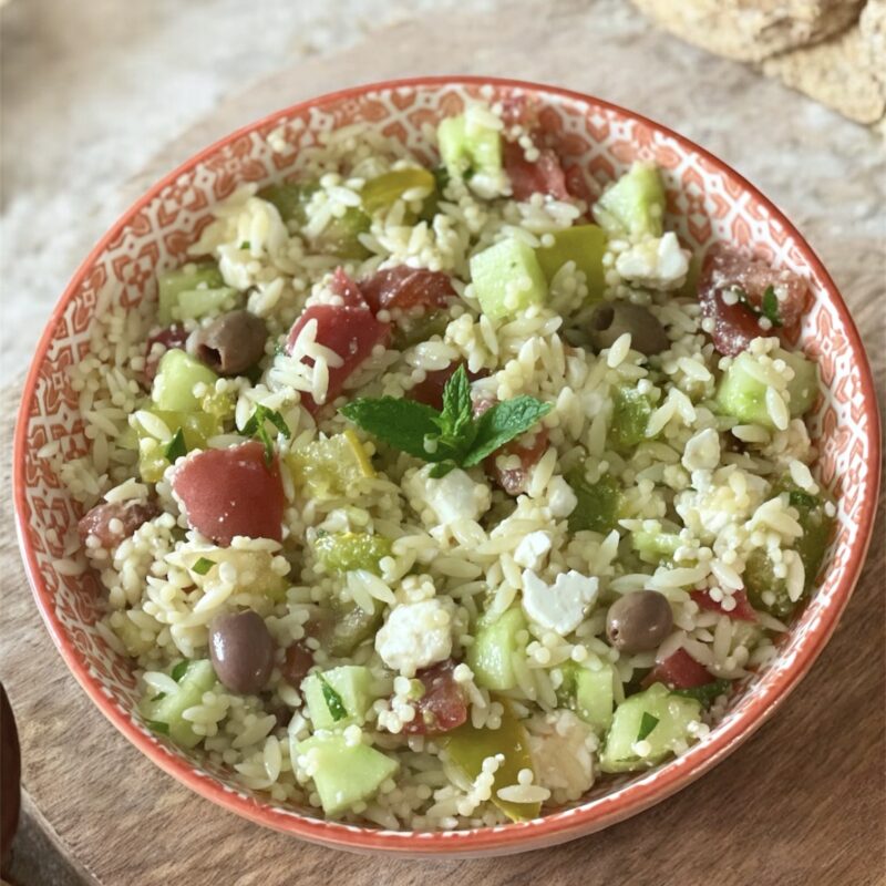 Salade d'orzo et perles de blé {végane}