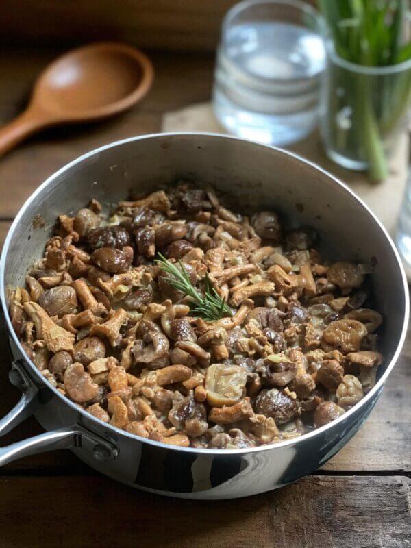 Poêlée de champignons et châtaignes