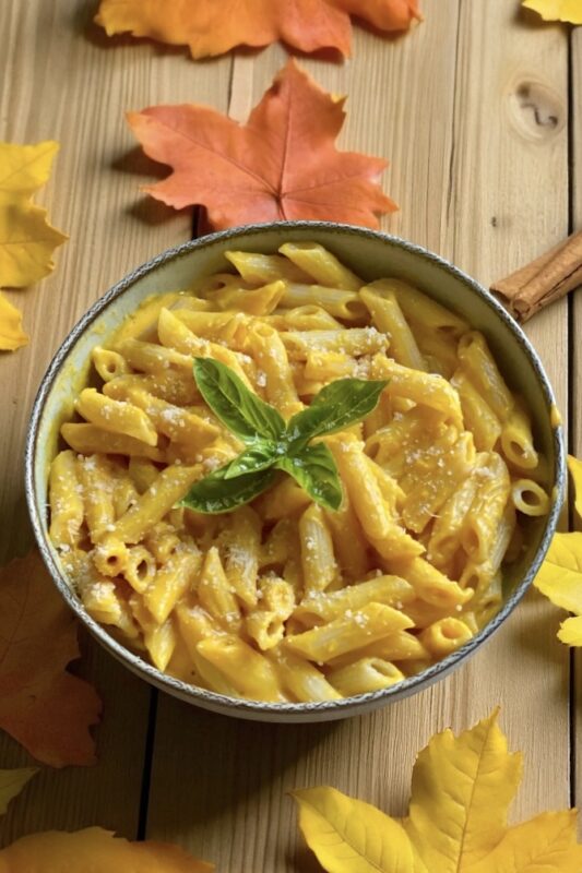 Penne & sa sauce onctueuse au potimarron