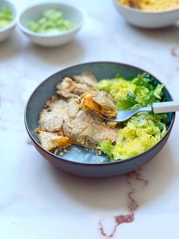 Gratin vegan : pommes de terre & butternut