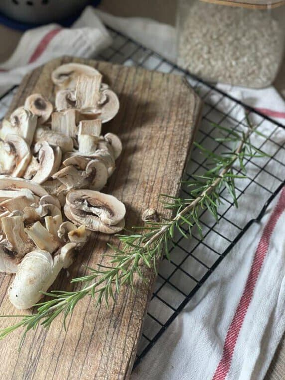 Ingrédients risotto crémeux au thym frais