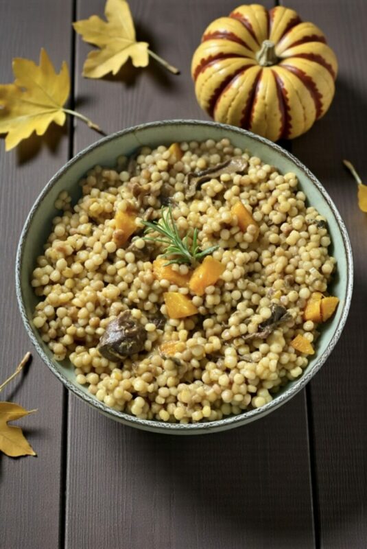Pâtes perlées façon risotto à la courge