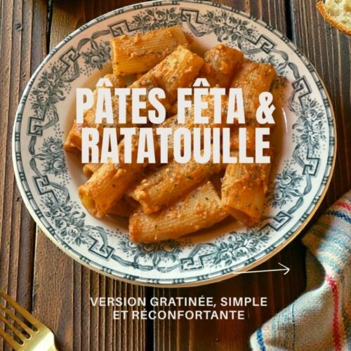 Pâtes à la ratatouille et feta végétale