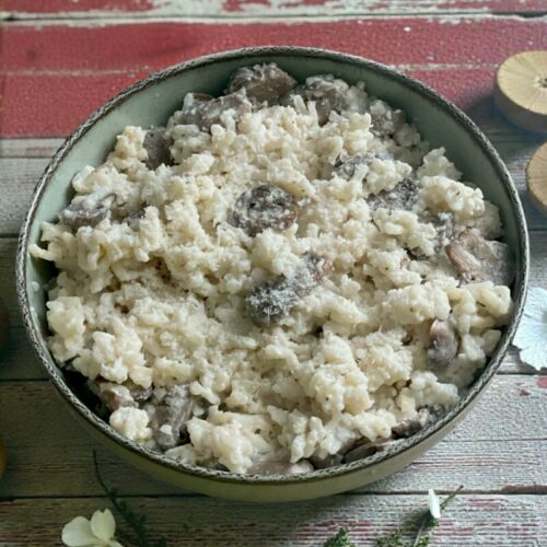 Risotto végétal ail et fines herbes