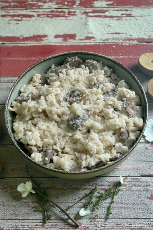 Risotto végétal ail et fines herbes