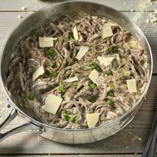 Linguines véganes sans gluten à l'ail