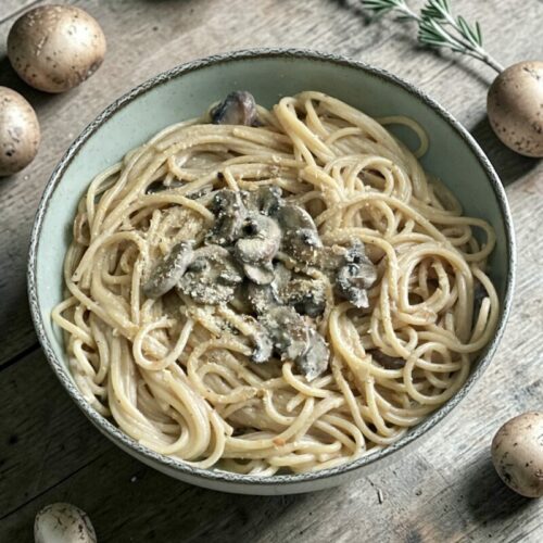 Carbonara de champignons {recette végétale}
