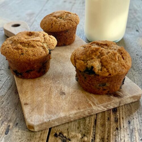 Muffins moelleux aux myrtilles {vegan}