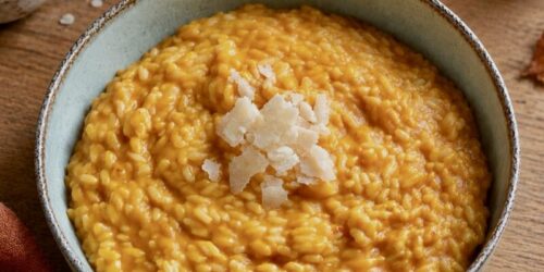 risotto de potimarron,purée de potimarron,risotto crémeaux au potimarron,secret d'un risotto,recette d'automne,Risotto à la purée de potimarron